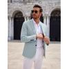 COOFANDY Men’s Casual Knit Blazer Two Button Lightweight Sport Coats Suit Jacket(Light Blue)