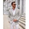 COOFANDY Men’s Casual Knit Blazer Two Button Lightweight Sport Coats Suit Jacket(Light Grey)