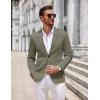 COOFANDY Men’s Casual Knit Blazer Two Button Lightweight Sport Coats Suit Jacket(Olive Green)