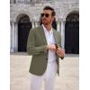 COOFANDY Men’s Casual Knit Blazer Two Button Lightweight Sport Coats Suit Jacket(Olive Green)