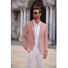 COOFANDY Men’s Casual Knit Blazer Two Button Lightweight Sport Coats Suit Jacket(Pink)