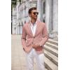 COOFANDY Men’s Casual Knit Blazer Two Button Lightweight Sport Coats Suit Jacket(Pink)