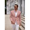 COOFANDY Men’s Casual Knit Blazer Two Button Lightweight Sport Coats Suit Jacket(Pink)