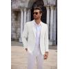 COOFANDY Men’s Casual Knit Blazer Two Button Lightweight Sport Coats Suit Jacket(White)
