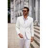 COOFANDY Men’s Casual Knit Blazer Two Button Lightweight Sport Coats Suit Jacket(White)