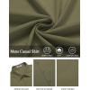 COOFANDY Mens Casual Linen Shirt Short Sleeve Button Down Shirt Summer Beach Shirts with Pocket(Army Green)