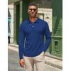 COOFANDY Men’s Casual Polo Shirts Long Sleeve Textured Knit Tee Shirt Wrok Tshirts(Royal Blue)