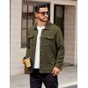 COOFANDY Mens Casual Shirt Jacket Button Down Waffle Jacket Long Sleeve Sweater Jackets Quilted Shacket Overshirt(Army Green)