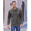 COOFANDY Mens Casual Shirt Jacket Button Down Waffle Jacket Long Sleeve Sweater Jackets Quilted Shacket Overshirt(Medium Grey)