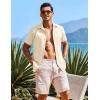 COOFANDY Mens Casual Short Sleeve Button Down Shirts Summer Untucked Wrinkle Free Shirts(Beige)