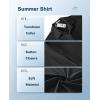 COOFANDY Mens Casual Short Sleeve Button Down Shirts Summer Untucked Wrinkle Free Shirts(Black)