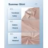 COOFANDY Mens Casual Short Sleeve Button Down Shirts Summer Untucked Wrinkle Free Shirts(Light Pink)