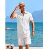 COOFANDY Mens Casual Short Sleeve Button Down Shirts Summer Untucked Wrinkle Free Shirts(White)