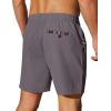 COOFANDY Mens Casual Shorts 5″ Elastic Drawstring Shorts Summer Beach Athletic Shorts(Dark Grey)