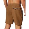 COOFANDY Mens Casual Shorts 5″ Elastic Drawstring Shorts Summer Beach Athletic Shorts(Tan)