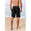 COOFANDY Men’s Casual Shorts 7 inch Elastic Waist Drawstring Lightweight Summer Beach Shorts with Pockets(Black)