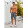 COOFANDY Men’s Casual Shorts Drawstring Summer Beach Shorts Lightweight Elastic Waist Vacation Short with Pockets(Dark Gray)