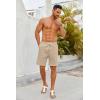 COOFANDY Men’s Casual Shorts Drawstring Summer Beach Shorts Lightweight Elastic Waist Vacation Short with Pockets(Khaki)