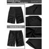 COOFANDY Men’s Casual Shorts Linen Flat Front Shorts Elastic Waist Summer Beach Shorts(Black)