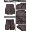 COOFANDY Men’s Casual Shorts Linen Flat Front Shorts Elastic Waist Summer Beach Shorts(Brown)
