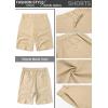 COOFANDY Men’s Casual Shorts Linen Flat Front Shorts Elastic Waist Summer Beach Shorts(Khaki)