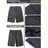 COOFANDY Men’s Casual Shorts Linen Flat Front Shorts Elastic Waist Summer Beach Shorts(Polka Dot)