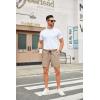 COOFANDY Men’s Casual Shorts Waffle Elastic Waist Drawstring Shorts Lightweight Summer Beach Shorts(Khaki)