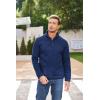COOFANDY Men’s Casual Slim Fit Pullover Sweater Knitted Thermal Sweatshirt(A-navy Blue)