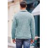 COOFANDY Men’s Casual Slim Fit Pullover Sweater Knitted Thermal Sweatshirt(Aqua Green)
