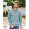 COOFANDY Men’s Casual Slim Fit Pullover Sweater Knitted Thermal Sweatshirt(Aqua Green)