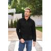 COOFANDY Men’s Casual Slim Fit Pullover Sweater Knitted Thermal Sweatshirt(Black)