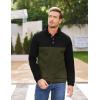 COOFANDY Men’s Casual Slim Fit Pullover Sweater Knitted Thermal Sweatshirt(Black Patchwork Army Green)