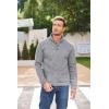 COOFANDY Men’s Casual Slim Fit Pullover Sweater Knitted Thermal Sweatshirt(Grey)