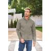 COOFANDY Men’s Casual Slim Fit Pullover Sweater Knitted Thermal Sweatshirt(Khaki)