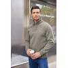 COOFANDY Men’s Casual Slim Fit Pullover Sweater Knitted Thermal Sweatshirt(Khaki)