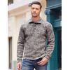 COOFANDY Men’s Casual Slim Fit Pullover Sweater Knitted Thermal Sweatshirt(Pale Grey)