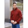 COOFANDY Men’s Casual Slim Fit Pullover Sweater Knitted Thermal Sweatshirt(Wine Red)