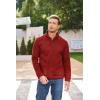 COOFANDY Men’s Casual Slim Fit Pullover Sweater Knitted Thermal Sweatshirt(Wine Red)