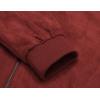 COOFANDY Men’s Casual Suede Bomber Jacket Lightweight Full Zip Up Jackets Vintage Faux Leather Jacket(Wine Red)