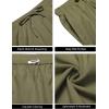 COOFANDY Mens Casual Summer Beach Linen Shorts 9 Inch Lightweight Drawstring Elastic Waist Shorts with Pockets(Army Green)