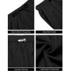 COOFANDY Mens Casual Summer Beach Linen Shorts 9 Inch Lightweight Drawstring Elastic Waist Shorts with Pockets(Black)