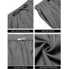 COOFANDY Mens Casual Summer Beach Linen Shorts 9 Inch Lightweight Drawstring Elastic Waist Shorts with Pockets(Deep Grey)