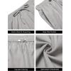 COOFANDY Mens Casual Summer Beach Linen Shorts 9 Inch Lightweight Drawstring Elastic Waist Shorts with Pockets(Light Grey)