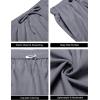 COOFANDY Mens Casual Summer Beach Linen Shorts 9 Inch Lightweight Drawstring Elastic Waist Shorts with Pockets(Navy Blue)