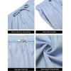 COOFANDY Mens Casual Summer Beach Linen Shorts 9 Inch Lightweight Drawstring Elastic Waist Shorts with Pockets(Sky Blue)