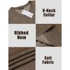 COOFANDY Mens Casual Sweater Vest Lightweight V-Neck Solid Knit Vest Brown