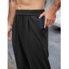 COOFANDY Mens Casual Sweatpants Open Bottom Lounge Pants Lightweight Baggy Workout Yoga Track Pants(Black)