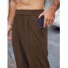 COOFANDY Mens Casual Sweatpants Open Bottom Lounge Pants Lightweight Baggy Workout Yoga Track Pants(Brown)