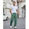 COOFANDY Mens Casual Sweatpants Open Bottom Lounge Pants Lightweight Baggy Workout Yoga Track Pants(Green)