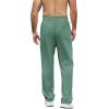 COOFANDY Mens Casual Sweatpants Open Bottom Lounge Pants Lightweight Baggy Workout Yoga Track Pants(Green)